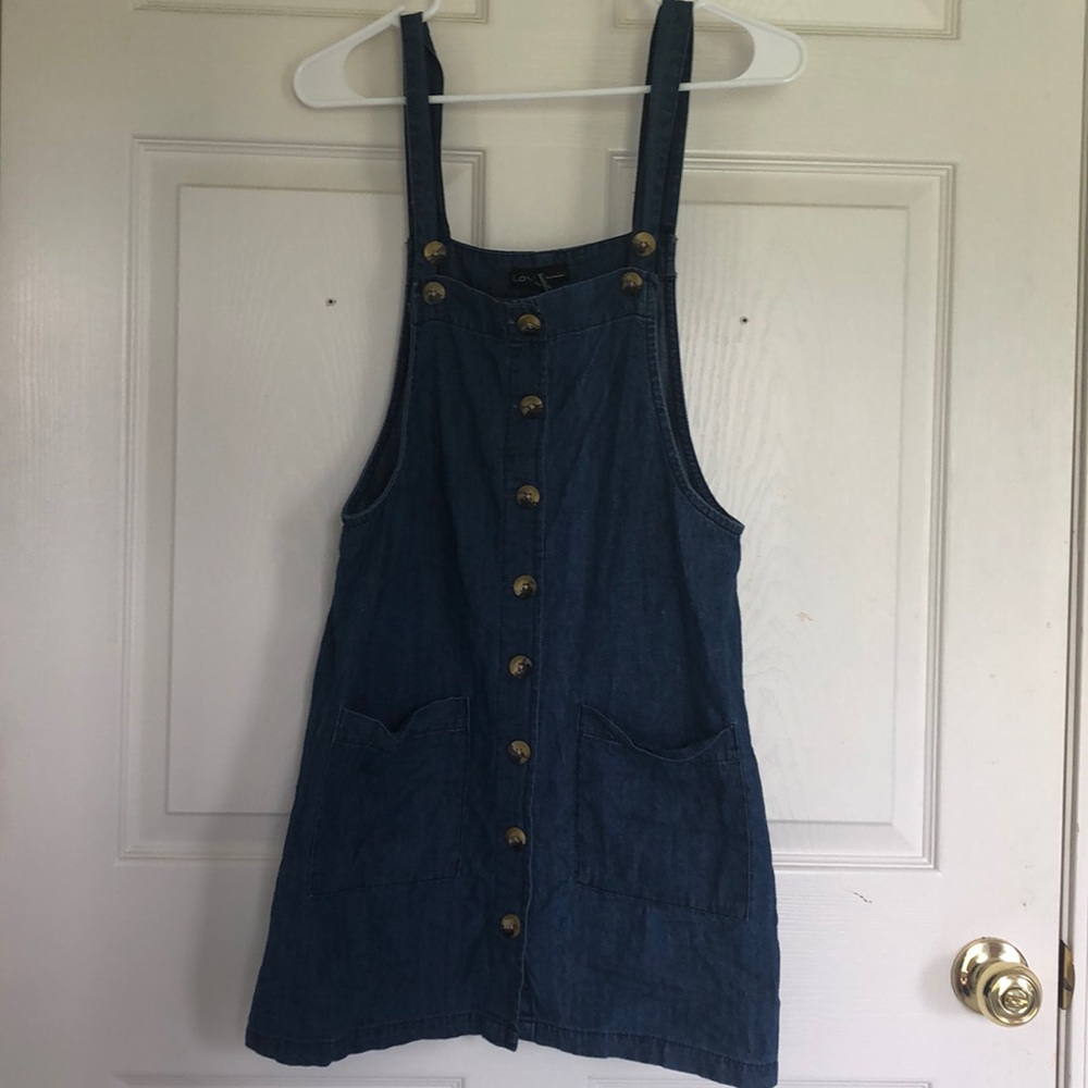 Jean overall dress